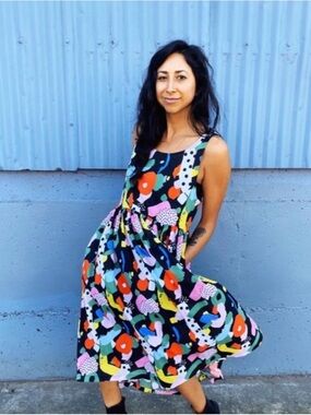 Nooworks Naomi Dress in Party Print